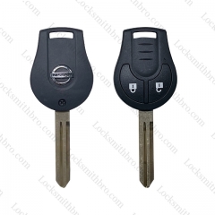 LockSmithbro 2 Button with Logo Nissa Sunny Key Shell Case