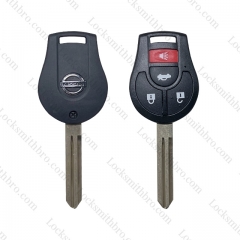 LockSmithbro 4 Button With  Logo Nissa March Key Shell Case