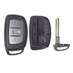 3 Button For T-Hyundai smart Key Shell SUV button Right blade With Logo (with Battery Holder)