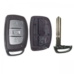 3 Button For T-Hyundai smart Key Shell SUV button Left blade With Logo (with Battery Holder)