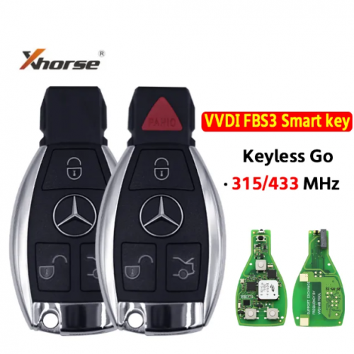 Xhorse MB Universal FBS3 BGA Keyless Go Smart VVDI BE Key 315Mhz/433MHZ for W204 W207 W212 W164 W166 W221 CLK