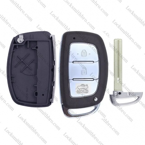 3 Button With Blade ForHyundai Smart Key Shell With Logo(without Battery Holder)