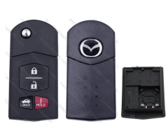 4 Buttons Flip remote Key Shell  with logo