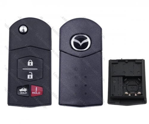 4 Buttons Flip remote Key Shell  with logo