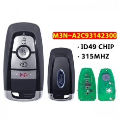 M3N-A2C93142300 Car Remote Key for Ford Fusion Edge Explorer Mustang 315Mhz Smart Car Key Fob ID49 Chip 4 Buttons