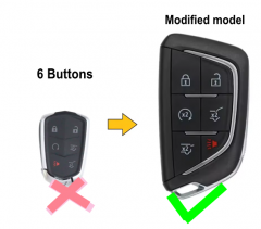 Modified  T-Cadillac 6-Button smart key shell with Logo