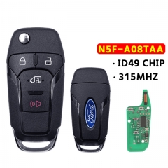 N5F-A08TAA Remote Key Fob for Ford Transit 2019 2020 Transit Connect 2020 2021 2022 164-R8236 164-R8281 315MHz 5938098 (With Logo)