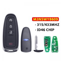 Replacement Remote Start Smart Prox Key Fob Transmitter 3+1 Button For Ford Edge Escape Expedition C-max Taurus M3N5WY8609