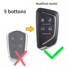 Modified  T-Cadillac 5-Button smart key shell with Logo