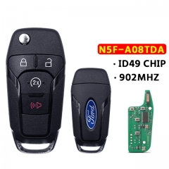 Flip Key Keyless Remote Start fob 4Button 902MHZ ID49 for FORD F150 F-250/F-350 Super Duty N5F-A08TDA