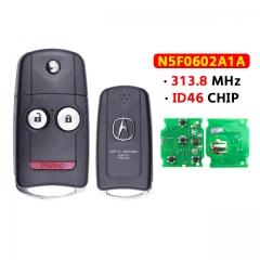 2+1 Button Flip Remote Key For Acura MDX 313.8MHZ ID46chip(FCC#:N5F0602A1A)