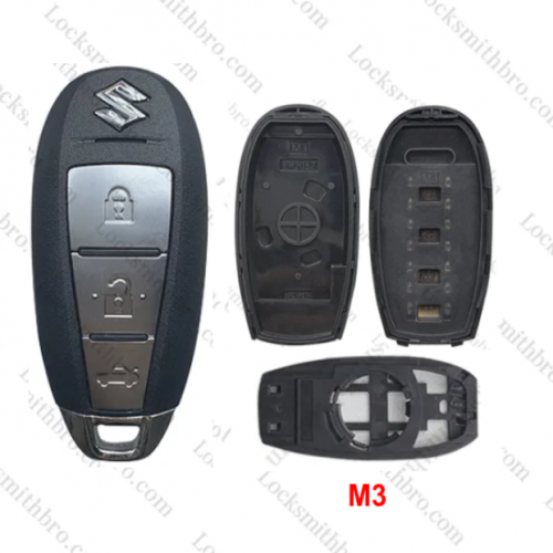 3Button T-Suzuki smart key shell with Logo（Model：M3）