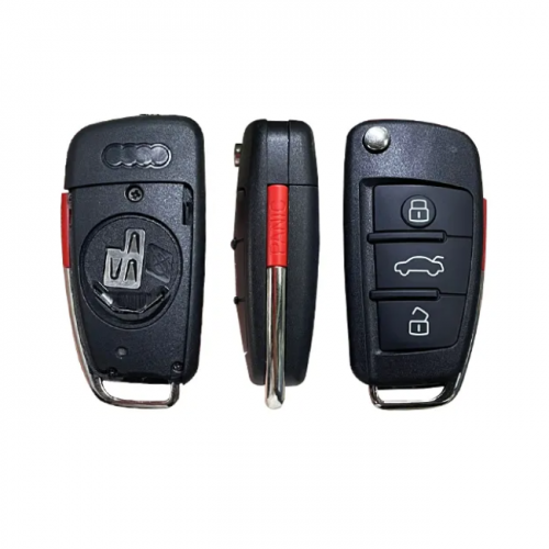 Audi 3+1 Button Smart Key shell With Battery Clamp