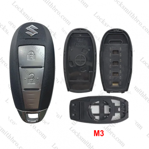 2Button T-Suzuki smart key shell with Logo（Model：M3）
