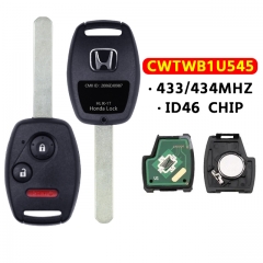 CWTWBIU545 Smart Car Key for Honda Pilot 2005-2008 Car key Car Remote Key Fob 3 Buttons ID46 Chip