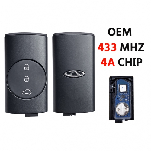 OEM 3Button 433Mhz ID4A Chip for Chery Tiggo 2/ 4/ 7/ 7plus / 8Plus 2021-2025