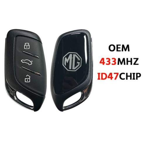 Oem 3Button  Keyless-go Samrt key 433mhz With ID47 Remot For MG keys
