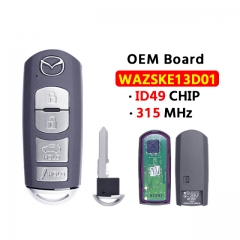 OEM Board 4 Button Smart Key  315MHz ID49 Chip WAZSKE13D01  For Mazda 3 6 Miata MX-5 2014 2015 2016 2017 2018 2019