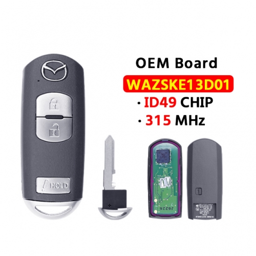 OEM Board 2+1Button Smart Key Fob  315MHz ID49  WAZSKE13D01  For Mazda 3 2014-2018 CX3 2016-2018 CX5 2013-2018