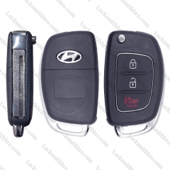 LockSmithbro 3 Button Left Blade ForHyundai Remote Key Shell With Logo