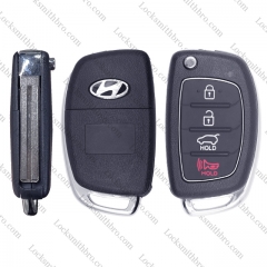 LockSmithbro 4 Button ForHyundai Flip Key Shell Case