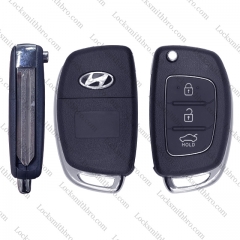 LockSmithbro 3 Button Right Blade ForHyundai Remote Key Shell With Logo