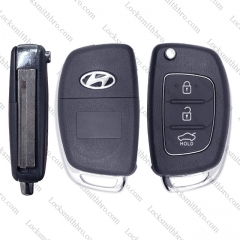 LockSmithbro 3 Button Right Blade ForHyundai Remote Key Shell With Logo
