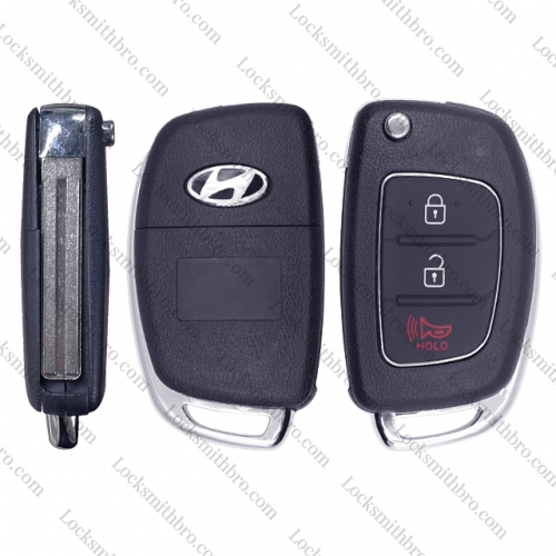 3 Button Speaker&Hold ForHyundai Flip Key Shell Case