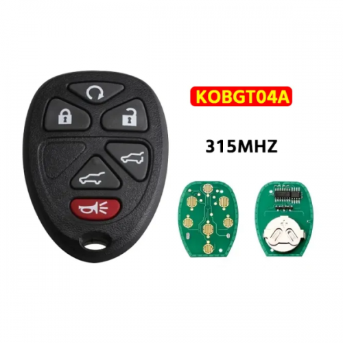 6-Button Keyless Entry Remote 315Mhz KOBGT04A For  GM Remote Key Fob
