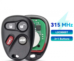 4 Buttons Keyless Entry Remote Control Car Key With For Chevrolet Cavalier C-adillac CTS SRX for Saturn Fob 315MHZ  L2C0005T