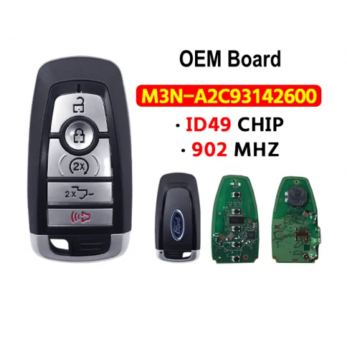 OEM Board 5Button smart key  902Mhz ID49 Chip M3N-A2C93142600 For 2017-2024 Ford F-Series