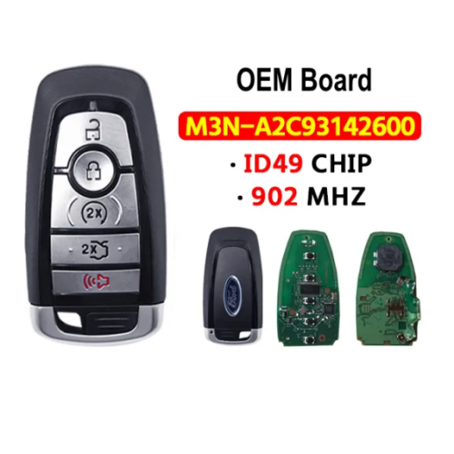 OEM Board 5Button smart key  902Mhz ID49 Chip M3N-A2C93142600 For 2017-2022 Ford