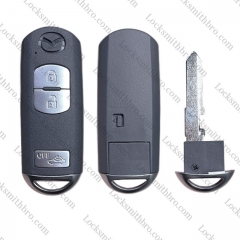 3 Buttons Mazda Smart remote Key Shell  with logo
