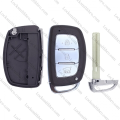LockSmithbro 3 Button With Blade ForHyundai Smart Key Shell With Logo（SUV）