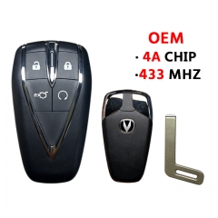 Original 4button Smart Key MK02 433Mhz 4A chip for ChangAn UNI-T CS75 Plus Eado Plus