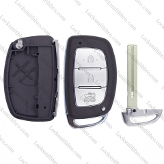LockSmithbro 3 Button With Blade ForHyundai Smart Key Shell With Logo