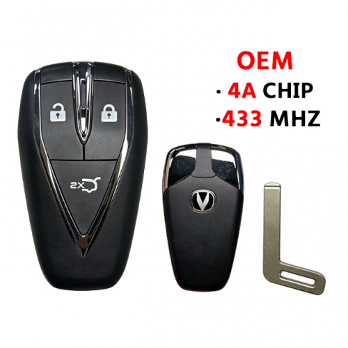 Original 3button Smart Key MK01 433Mhz 4A chip for  2020 2021 Changan CS55 PLUS