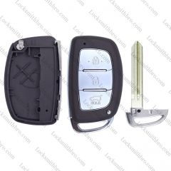 LockSmithbro 3 Button Left Blade ForHyundai Remote Key Shell With Logo（SUV）