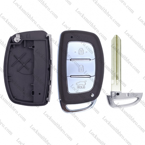 LockSmithbro 3 Button Left Blade ForHyundai Remote Key Shell With Logo（SUV）