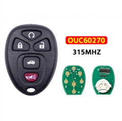 5 Buttons 315Mhz OUC60270 remote key For 2007 2008 2009 2010 2012 2013 Chevrolet Impala Monte Carlo Remote Key Fob
