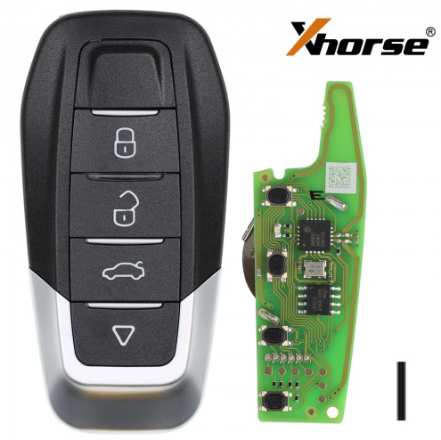 Xhorse XKFEF6EN Wire Remote Key 4 Buttons Bright Black
