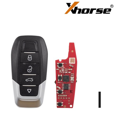 Xhorse XKFEF8EN Wire Remote Key 4 Buttons Bright Black