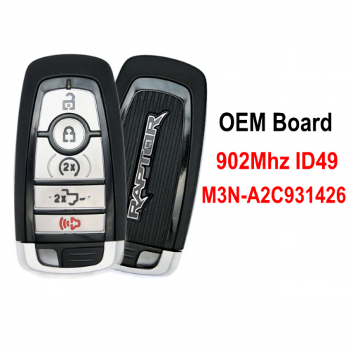 OEM Board 5Button smart key 902Mhz ID49 Chip M3N-A2C931426 For 2018-2023 Ford F-150 Raptor