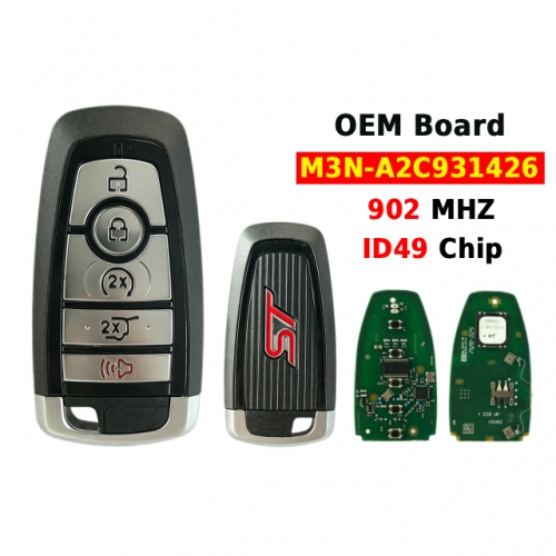 OEM Board 5Button smart key 902Mhz ID49 Chip M3N-A2C931426 For 2017-2022 Ford Edge Explorer ST