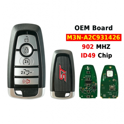 OEM Board 5Button smart key 902Mhz ID49 Chip M3N-A2C931426 For 2017-2022 Ford Edge  ST