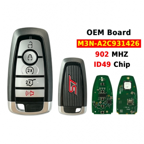 OEM Board 5Button smart key 902Mhz ID49 Chip M3N-A2C931426 For 2017-2022 Ford Edge Explorer ST