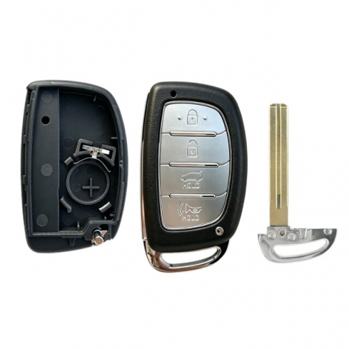 LockSmithbro 4 Button With Blade ForHyundai Smart Key Shell With Logo（SUV）With battery