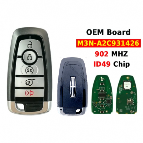 OEM Board 5Button smart key 902Mhz ID49 Chip M3N-A2C93142300 For 2020-2023 T-Lincoln .Corsair