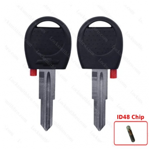 LockSmithbro ID48 Chip Chevrolet Transponder Key With Right Blade with Logo