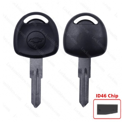 LockSmithbro ID46 Chip Chevrolet Transponder Key With Right Blade with Logo